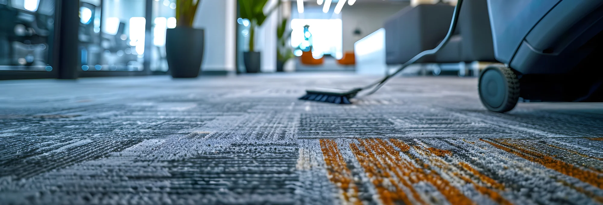 Carpet tile installed in airport halls